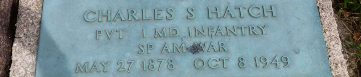 Spanish-American War marker, Charles S Hatch, Willshire Cemetery. (2019 photo by Karen)