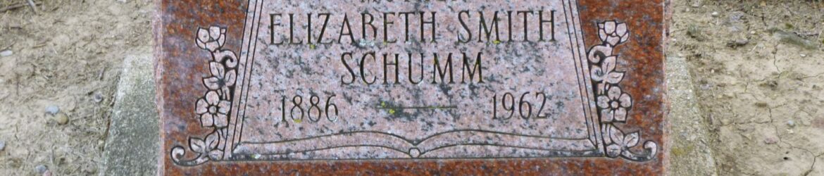 Elizabeth (Boroff) Smith Schumm, Tomlinson Cemetery, Mercer County, Ohio. (2013 photo by Karen)