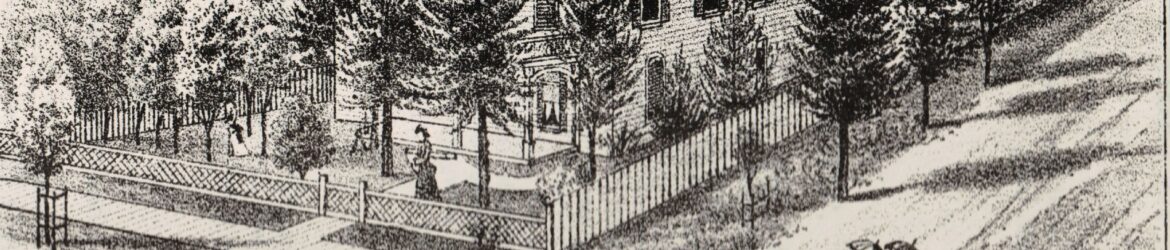 Snyder home, later the Headington House, Celina, Ohio, 1882 sketch.