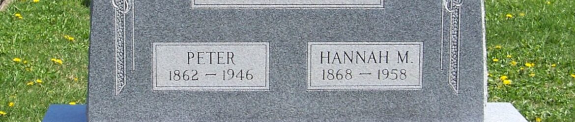 Peter & Hannah (Schinnerer) Scare, Zion Lutheran Cemetery, Van Wert County, Ohio (2012 photo by Karen)