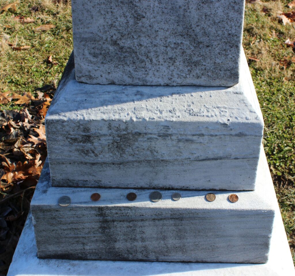 Tombstone TuesdayCoins Left on a Tombstone Karen’s Chatt