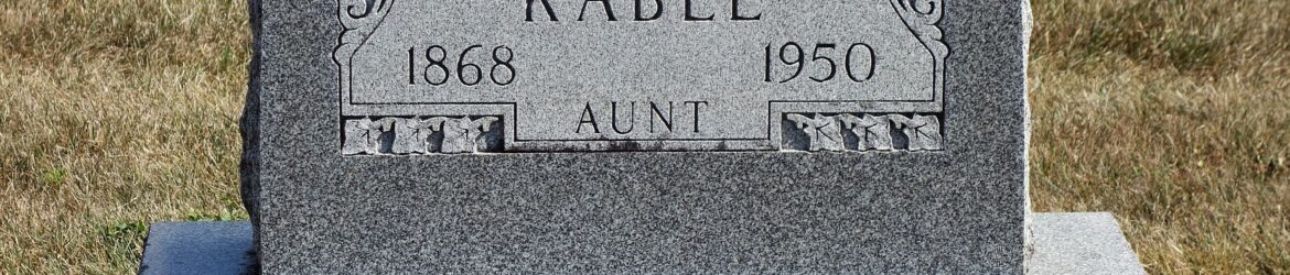 Katherine C Kable, St. Paul UCC Cemetery, Liberty Township, Mercer County, Ohio. (2023 photo by Karen)