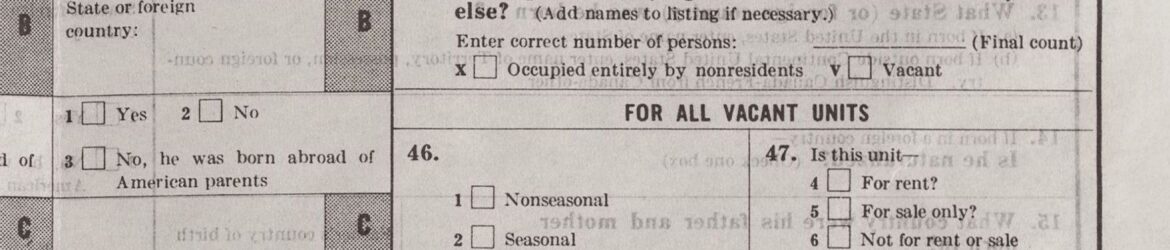 Form P11, 1950 Census test form