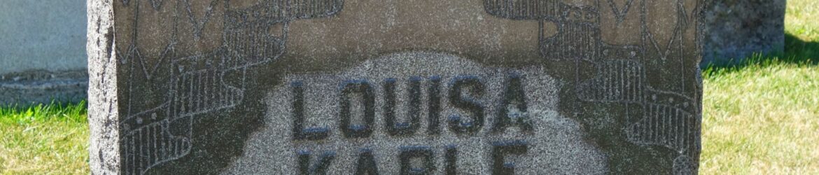 Louisa (Alt) Kable, St. Paul Lutheran Cemetery, Liberty Township, Mercer County, Ohio. (2023 photo by Karen)